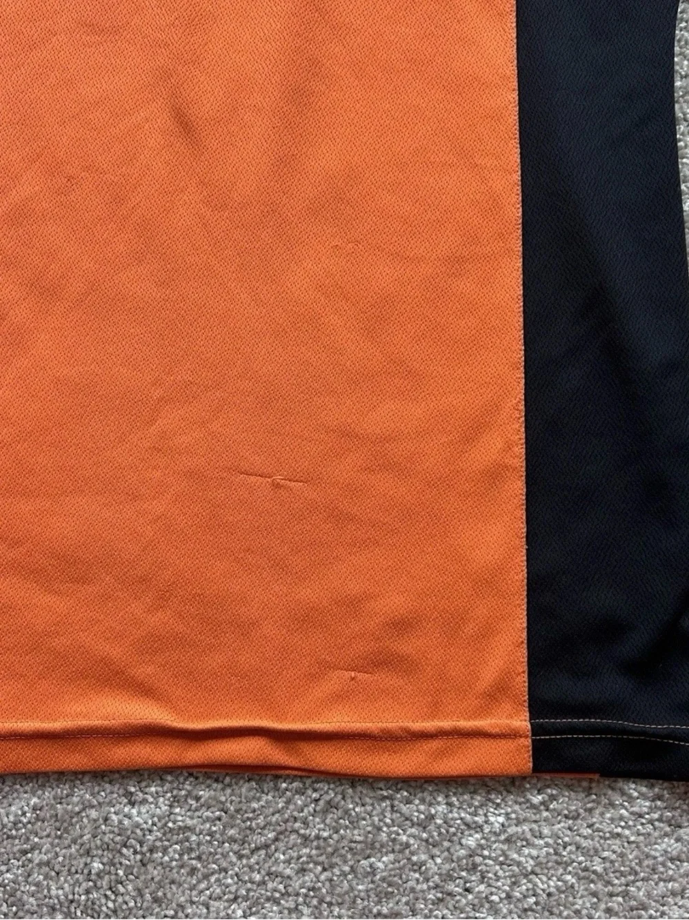 Vintage Nike ACG Scorpion Shirt Y2K Orange Black V-Neck Jersey Mesh Top Size S